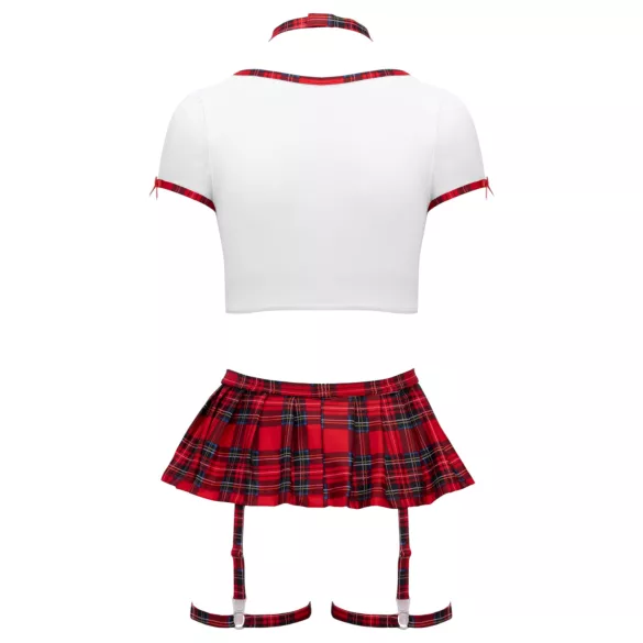 Cottelli - conjunto de disfraz de colegiala (rojo y blanco) - M