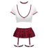 Cottelli - conjunto de disfraz de colegiala (rojo y blanco) - XL