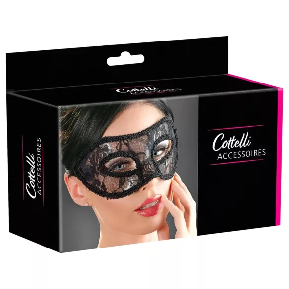 Cottelli - antifaz de encaje preformado - negro