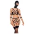 Bad Kitty - conjunto de lencería corporal y máscara - negro