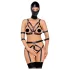 Bad Kitty - conjunto de lencería corporal y máscara - negro - S