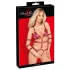 Bad Kitty - body bondage con tachuelas (rojo) - L
