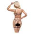 Cottelli - arnés corporal y tanga - negro - talla S a L