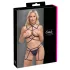 Cottelli - arnés corporal y tanga - negro - talla S a L