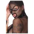 Bad Kitty - Conjunto BDSM de malla transparente con látigo (negro) - L