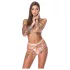 Bad Kitty - arnés con cadena y tanga (rosa)