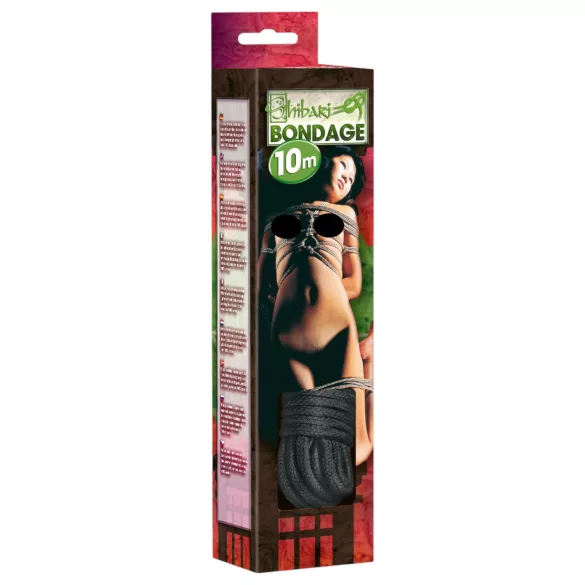 Shibari - cuerda bondage - 10 metros - negro