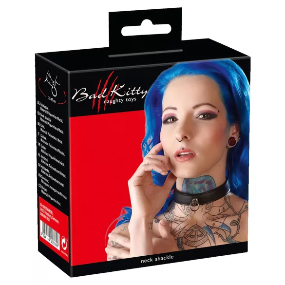 Bad Kitty - Collar de cuello - cuero sintético - negro
