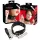 Bad Kitty - collar y correa de silicona - negro