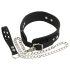 Bad Kitty - collar y correa de silicona (negro)