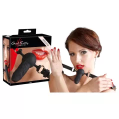   Bad Kitty - mordaza de silicona con pequeño consolador - negro