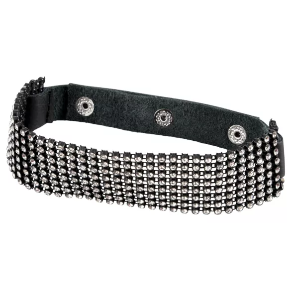 Bad Kitty - collar con strass - negro