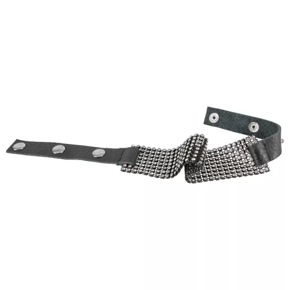 Bad Kitty - collar con strass - negro