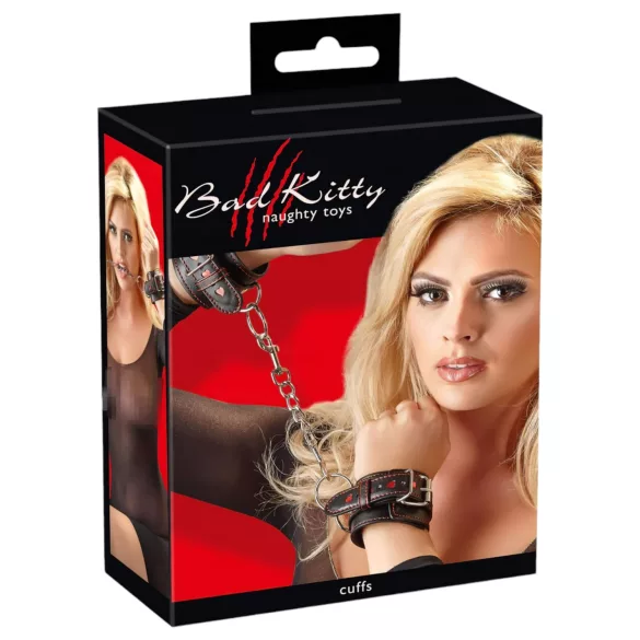 Bad Kitty - esposas con forma de corazón - negro