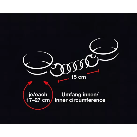 Bad Kitty - esposas con forma de corazón - negro