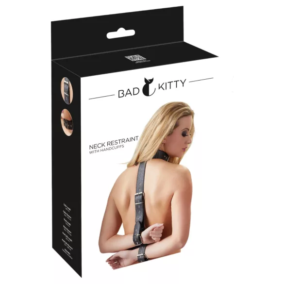 Bad Kitty - esposas para la espalda - ajuste trasero - negro