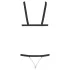 Bad Kitty - body con tiras y tachuelas - negro - talla S-L