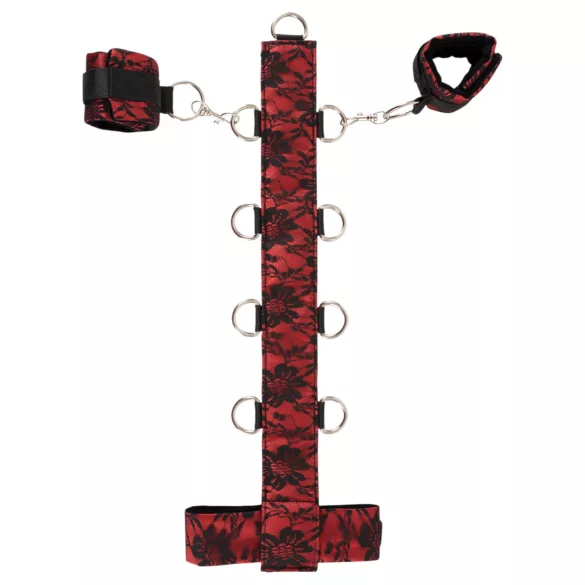 Bad Kitty - juego de restricción para cuello y muñecas - rojo y negro