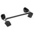Fetish - Set de Barras de Restricción de Cuero Sintético (6 piezas) - Negro