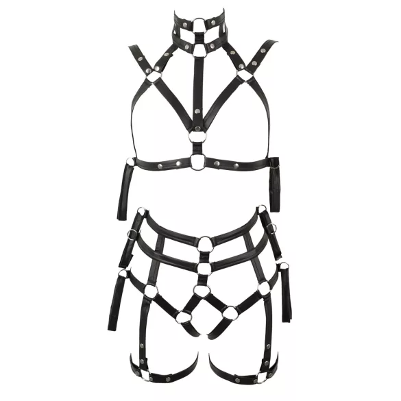 Bad Kitty - conjunto arnés bondage (negro) - L/XL