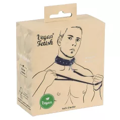   Vegan Fetish - collar con tachuelas y correa - polipiel negra