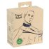 Fetiche Vegano - collar y correa tachonada (negro)
