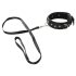 Fetiche Vegano - collar y correa tachonada (negro)
