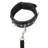 Fetiche Vegano - collar y correa tachonada (negro)