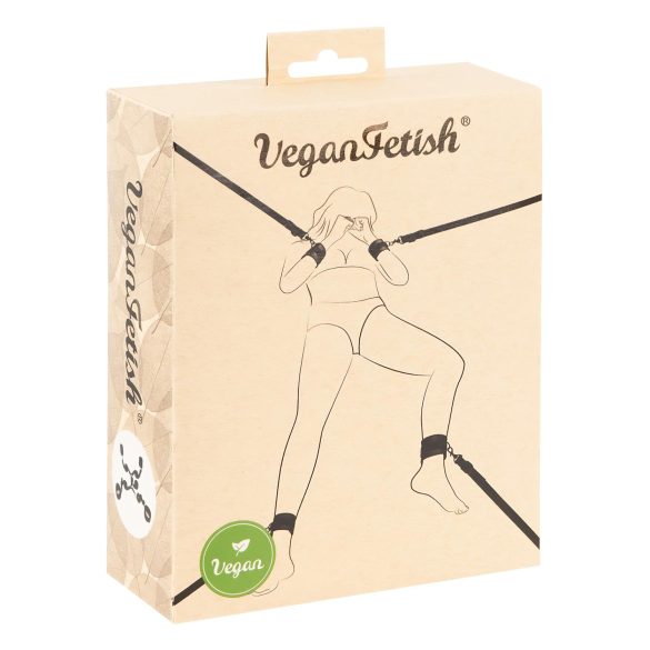 Vegan Fetish - set de ataduras para cama - cuero vegano negro