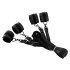Vegan Fetish - set de ataduras para cama - cuero vegano negro