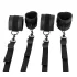 Vegan Fetish - set de ataduras para cama - cuero vegano negro