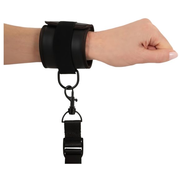 Vegan Fetish - set de ataduras para cama - cuero vegano negro