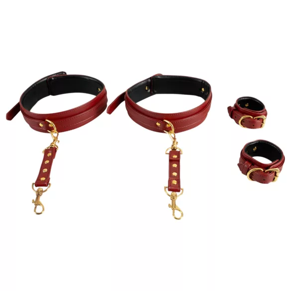 Bad Kitty - set de esposas para muslos y manos - rojo
