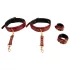 Bad Kitty - set de esposas para muslos y manos - rojo