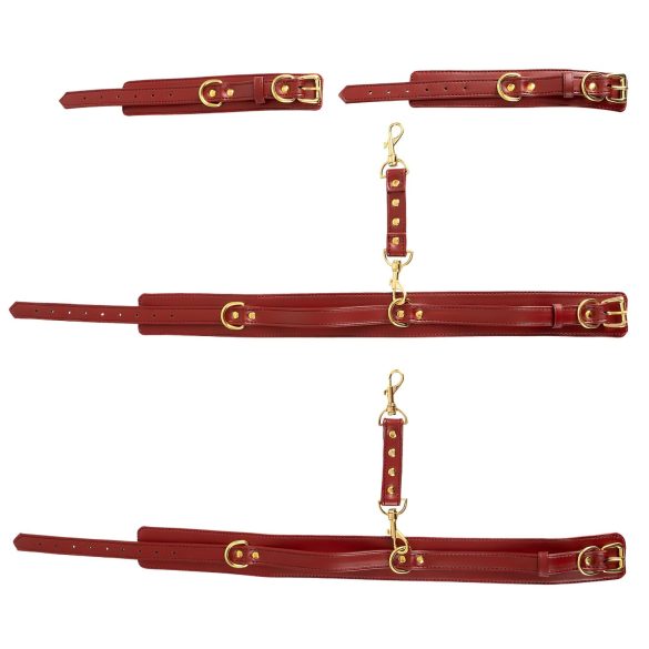 Bad Kitty - set de esposas para muslos y manos - rojo