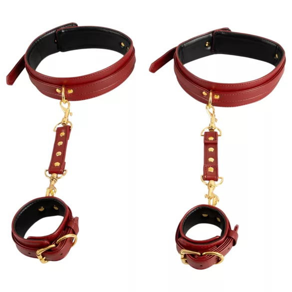 Bad Kitty - set de esposas para muslos y manos - rojo