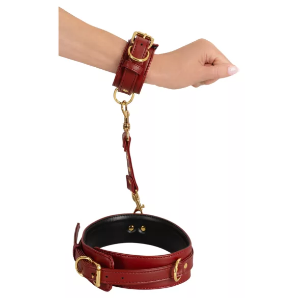 Bad Kitty - set de esposas para muslos y manos - rojo