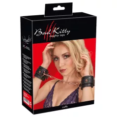 Bad Kitty - esposas con cadena - metal negro/rosegold