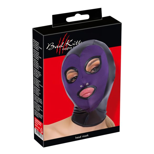 Bad Kitty - Máscara brillante de placer (lila-negro)