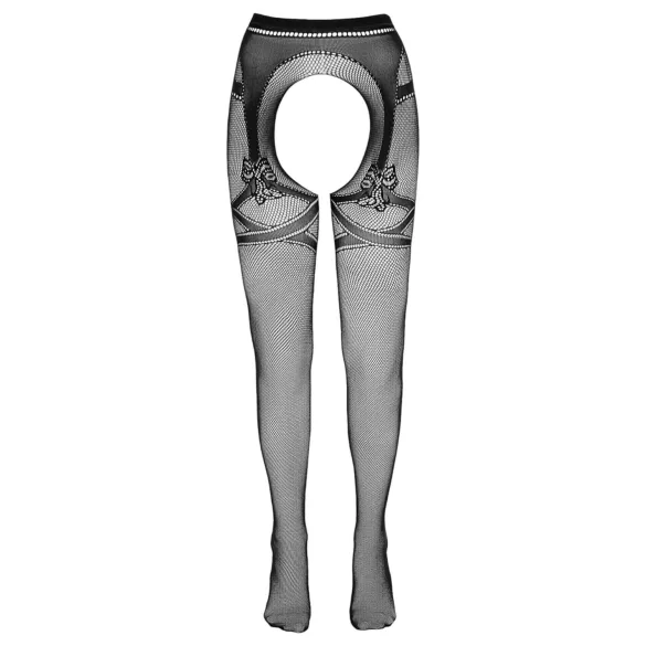 Cottelli - Medias de red abiertas doble función - negro - L/XL