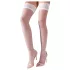 Cottelli - Medias hasta el muslo satinadas - blanco - 5/XL