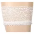 Cottelli - Medias hasta el muslo satinadas - blanco - 5/XL