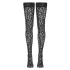 Cottelli Legwear - medias hasta el muslo - estampado leopardo - negro - 3