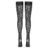 Cottelli Legwear - medias hasta el muslo - estampado leopardo - negro - 5