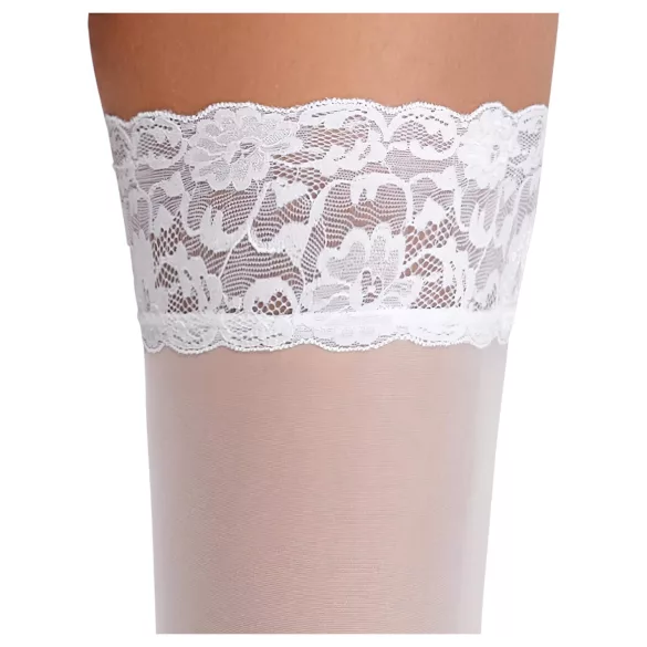 Cottelli - medias con encaje floral - blanco