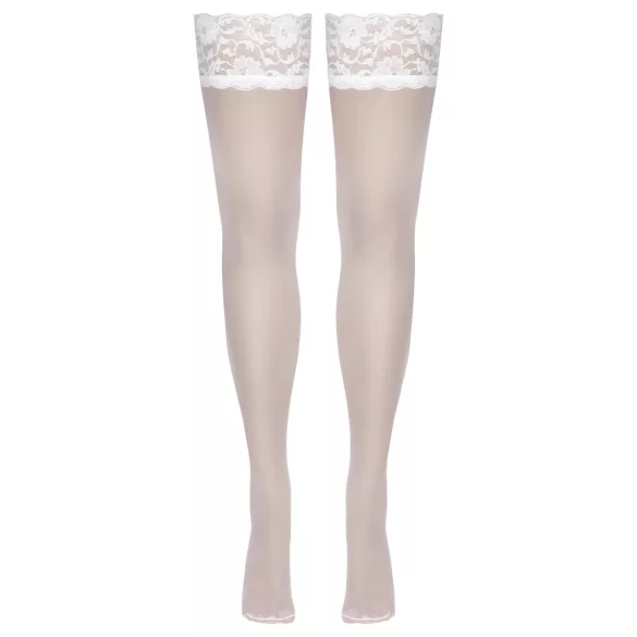 Cottelli - medias con encaje floral - blanco - 4/L