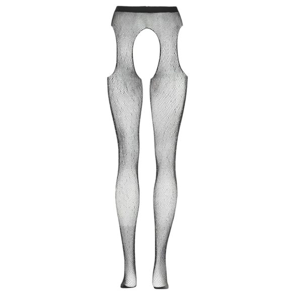 Cottelli Legwear - medias abiertas brillantes - negro (S-L)