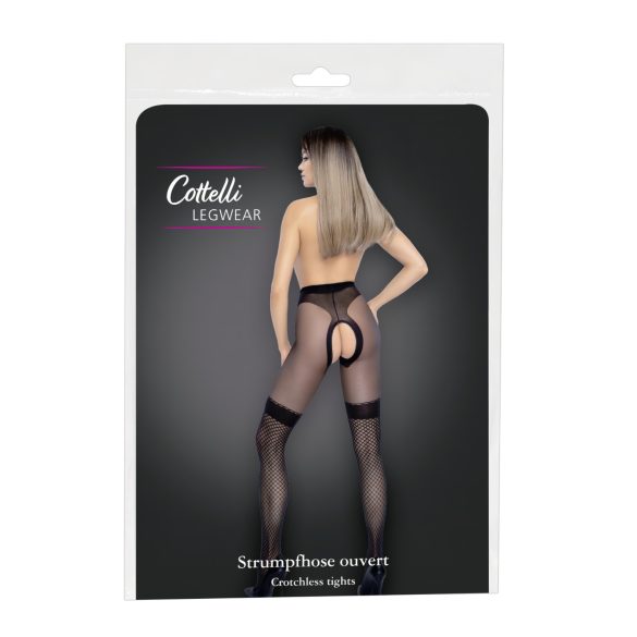 Cottelli - Medias abiertas con red (negro) - 5