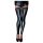 Noir - Medias Altas Brillantes de Encaje (Negro) - XL