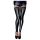 Noir - medias hasta el muslo - encaje brillante - negro - XL